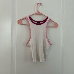 Pink and White Tank Top